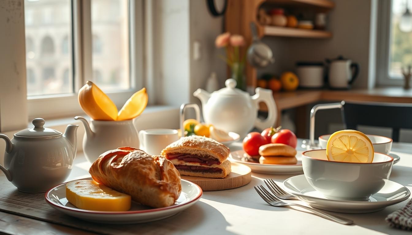 Comforting family dinner served at home