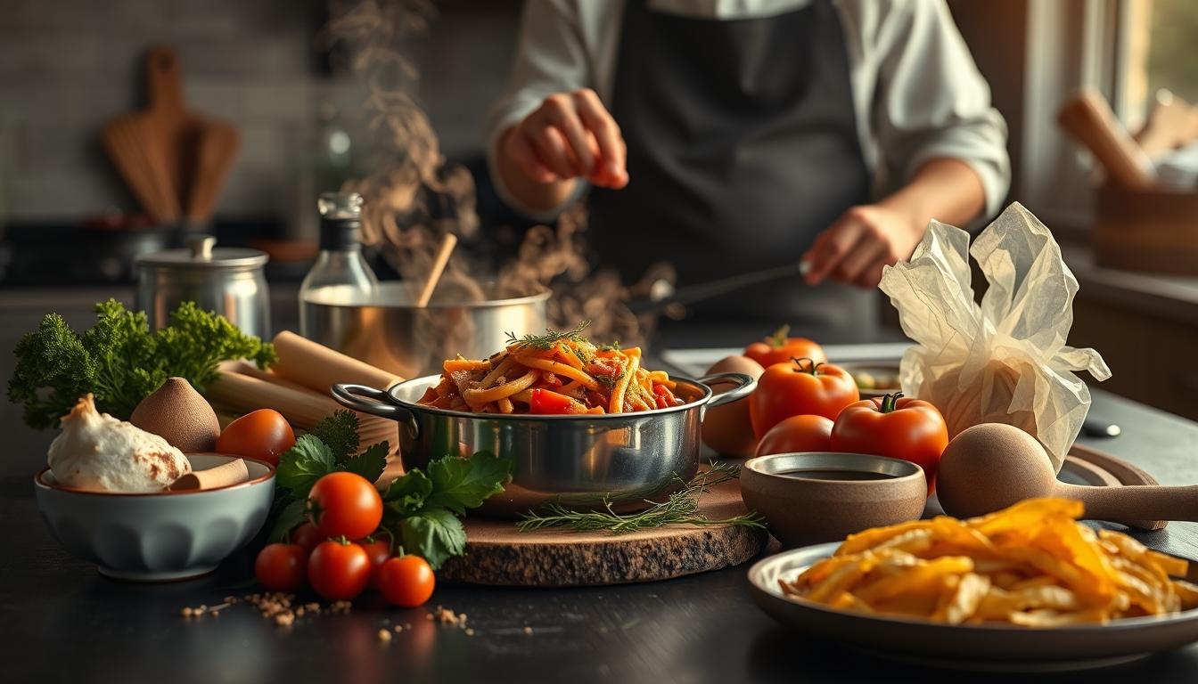 Fresh seasonal cooking dish