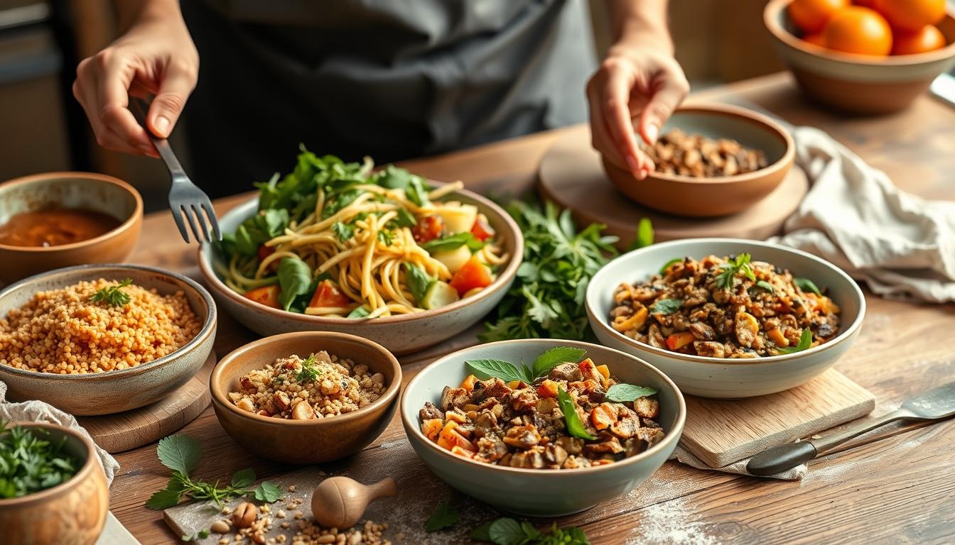 Home cook preparing ingredients in the kitchen